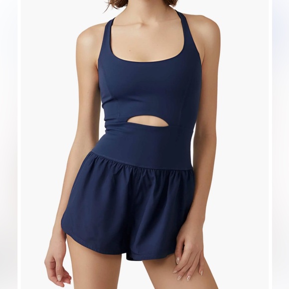 Free People Movement NWT Righteous Runsie Medium Navy Blue Supernova - Picture 4 of 10